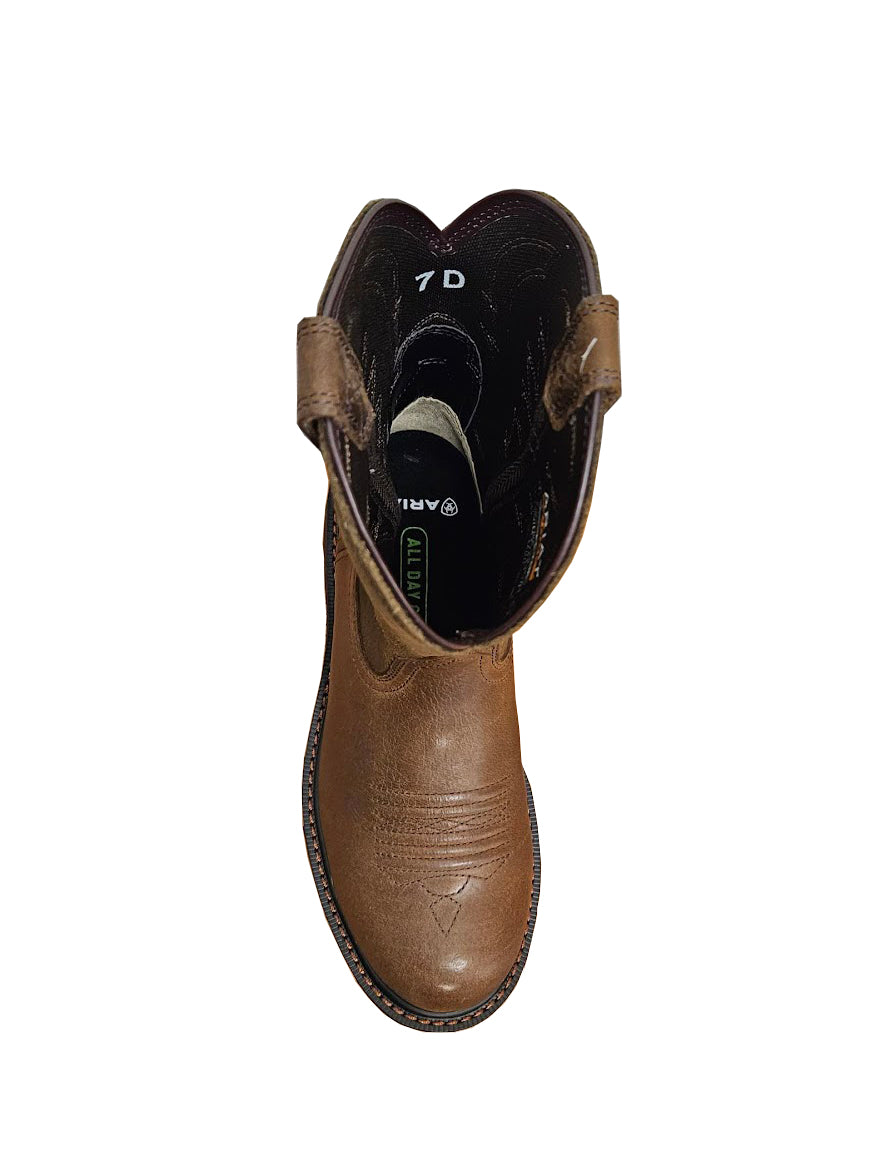 Ariat Men's Groundbreaker Pull-On Steel Toe Work Boot Medium Brown 10014241