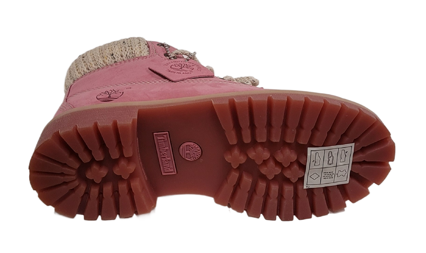 Timberland Youth Preschool Y Sweater Collar Medium Boot Bubblegum Pink 12722