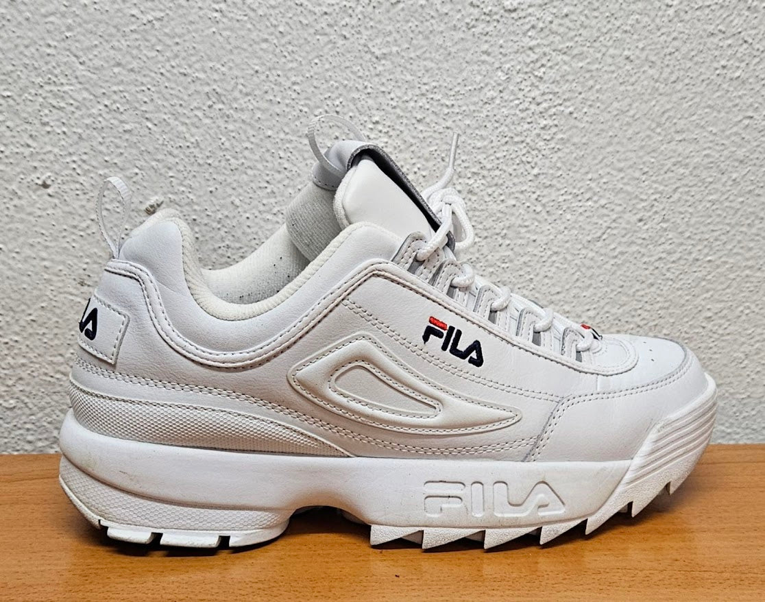 Fila Men's Disruptor II Premium Shoes White/Navy/Red 1FM00139-125 (Pre-owned)