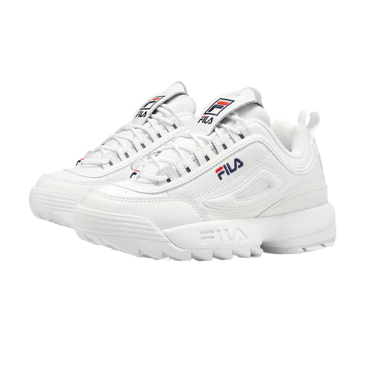 Fila Men's Disruptor II Premium Shoes White/Navy/Red 1FM00139-125