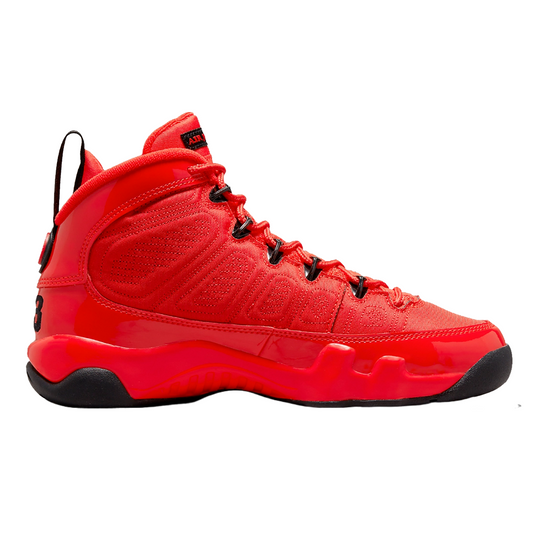 Air Jordan Grade School Retro 9 Basketball Shoes Chile Red/Black 302359-600