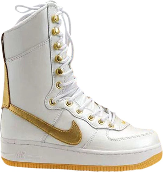 Nike Women Air Force 1 6 IN (N2WNTR) Winter Boot White/Metallic Gold 312179-171