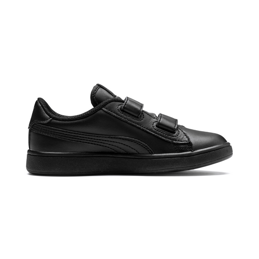 Puma Preschool Smash V2 L V Strap Shoes Black/Black 365173-01