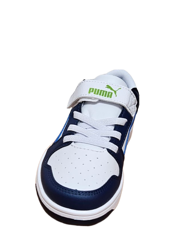 Puma Preschool Rebound Layup Lo SL V White-Blue-Green 370492-21