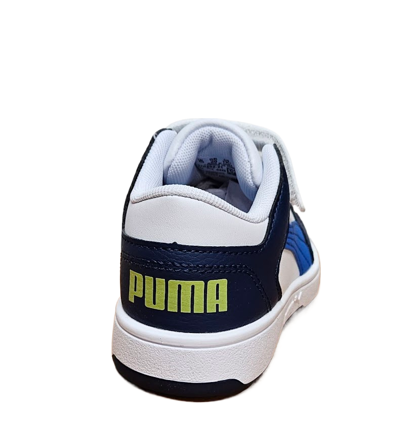 Puma Preschool Rebound Layup Lo SL V White-Blue-Green 370492-21