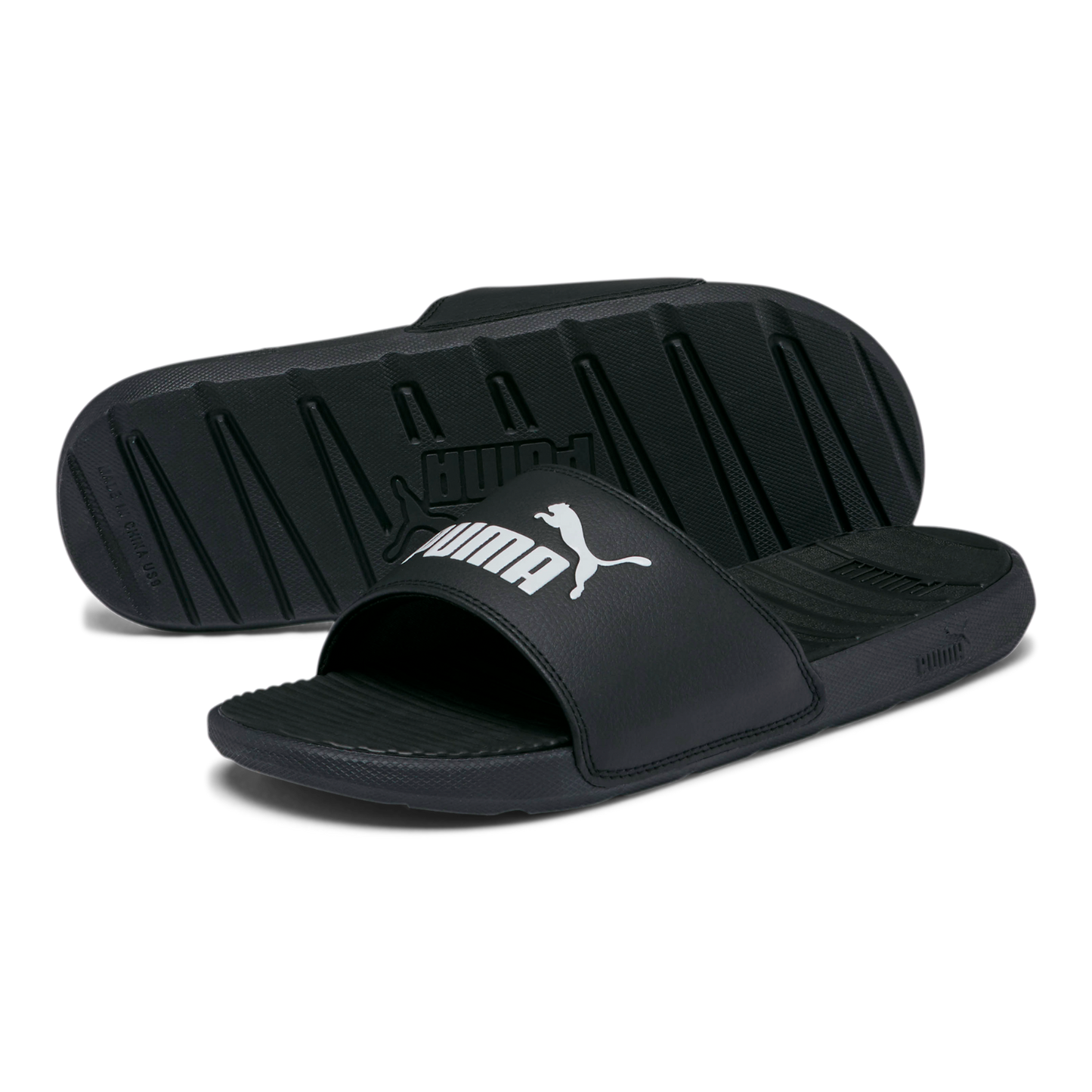 Puma Men Cool Cat Sandal Slides Black/White 371023-01