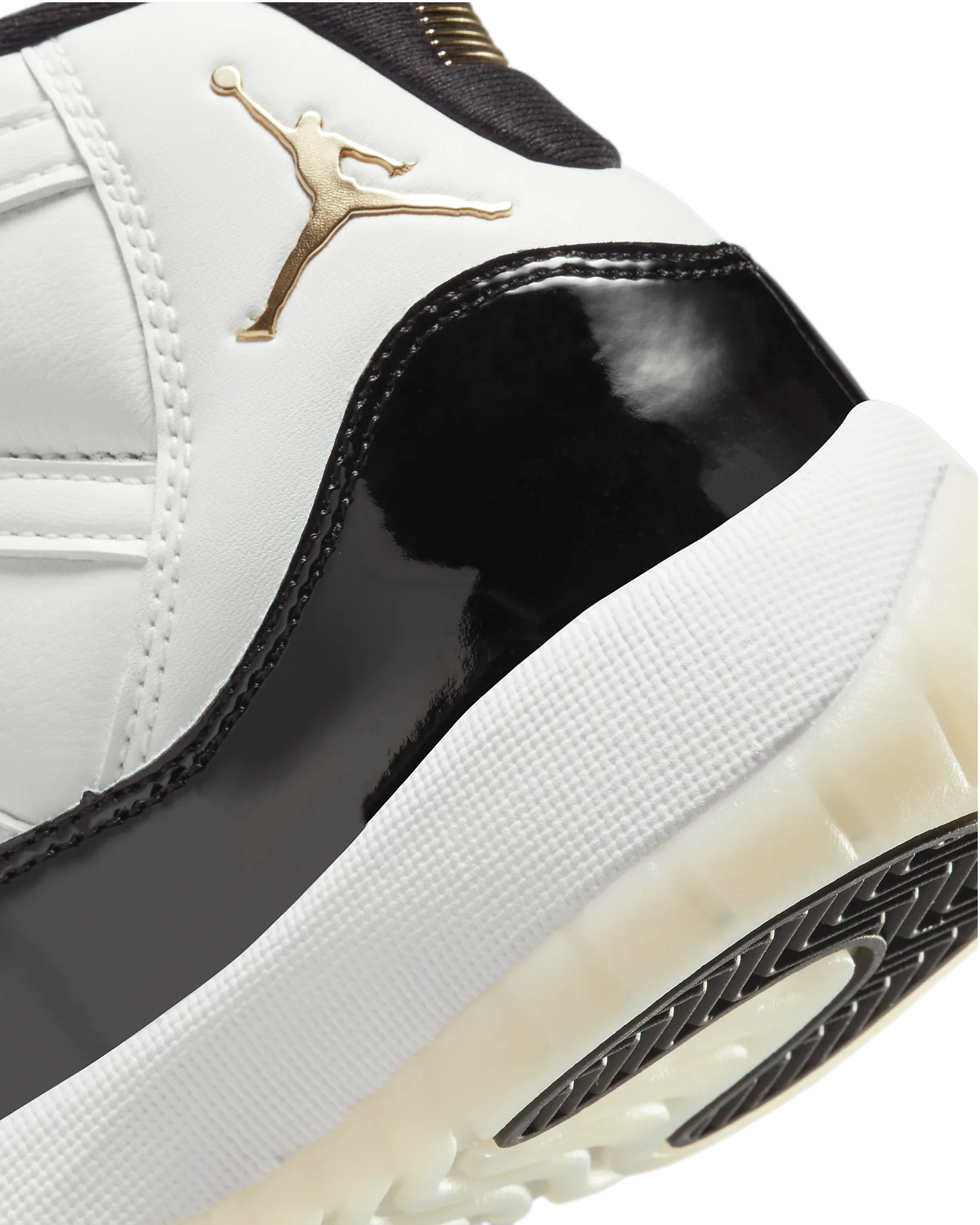 Air Jordan 11 Retro Grade School Sneaker White / Metallic Gold-Black 378038-170
