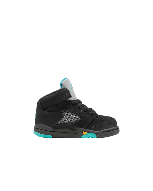 Air Jordan 5 Retro Toddler Sneaker Shoes Black/Aquatone/Taxi