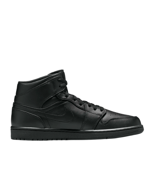 Air Jordan Men 1 Mid Sneaker Black / Black / Black 554724-093