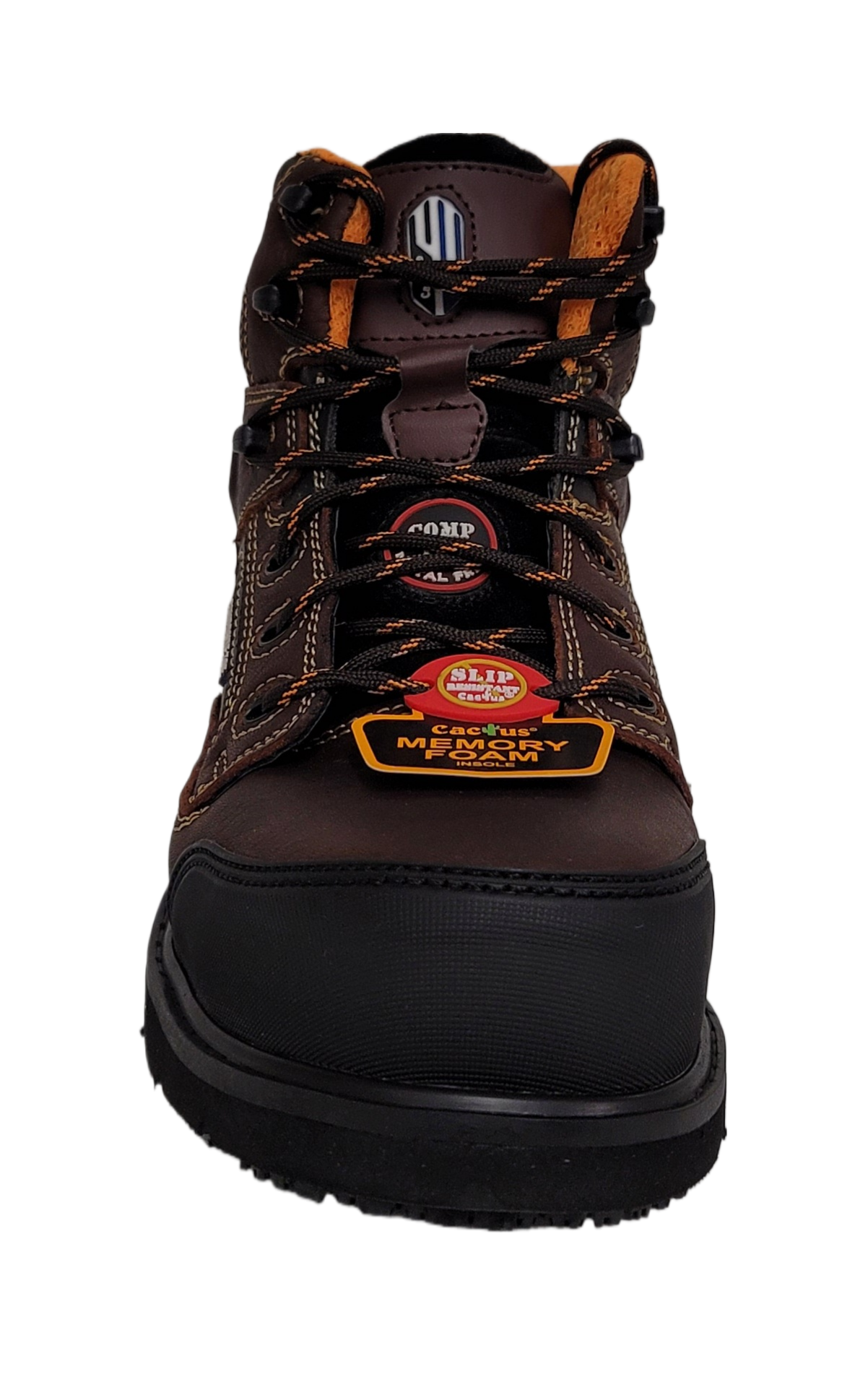 Cactus Men Composite Toe Slip Resistant Work Boot 6080C-DK.BROWN