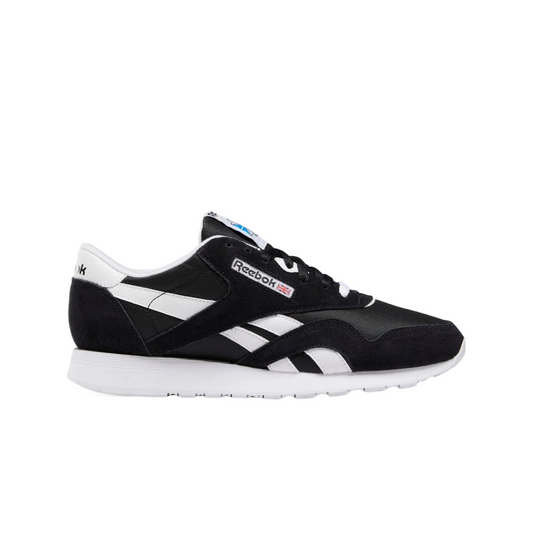 Reebok Men Classic Nylon Running Shoe Black / Black / White FV1592 / 6604