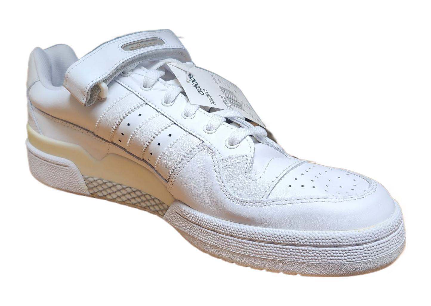 adidas Men Lifestyle Forum Lo Sneaker White/White/Aluminum 667298 Deadstock DEFECT