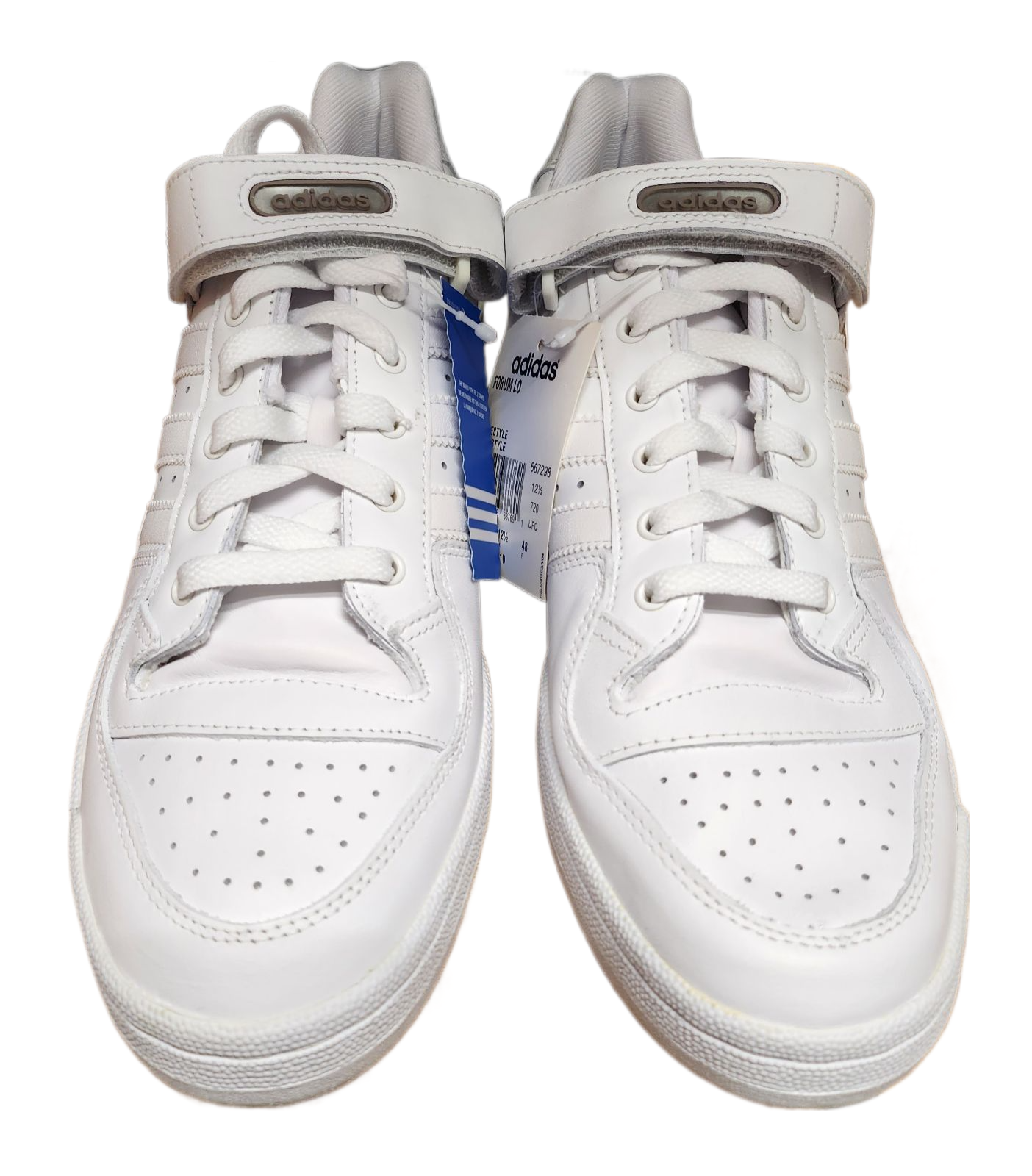 adidas Men Lifestyle Forum Lo Sneaker White/White/Aluminum 667298 Deadstock DEFECT