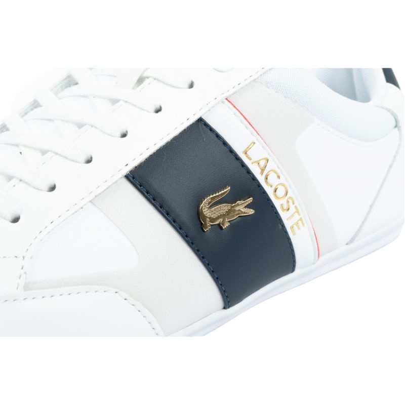 Lacoste Men Chaymon Tech 0121 1 CMA Synthetic Shoe White / Navy / Red 7-42CMA0011407