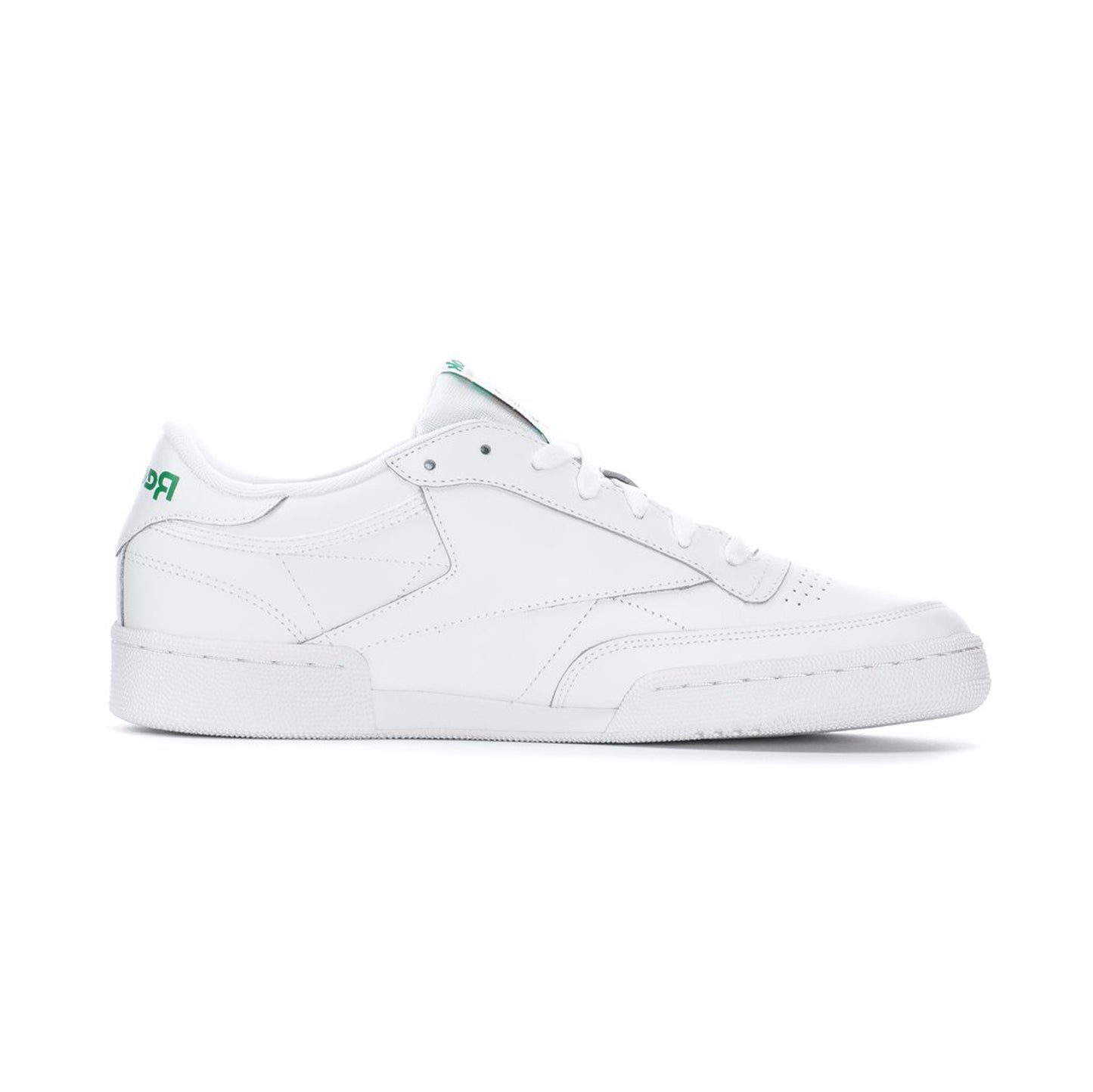 Reebok Men Club C 85  Leather Tennis Shoe White / Green AR0456 / 100000155
