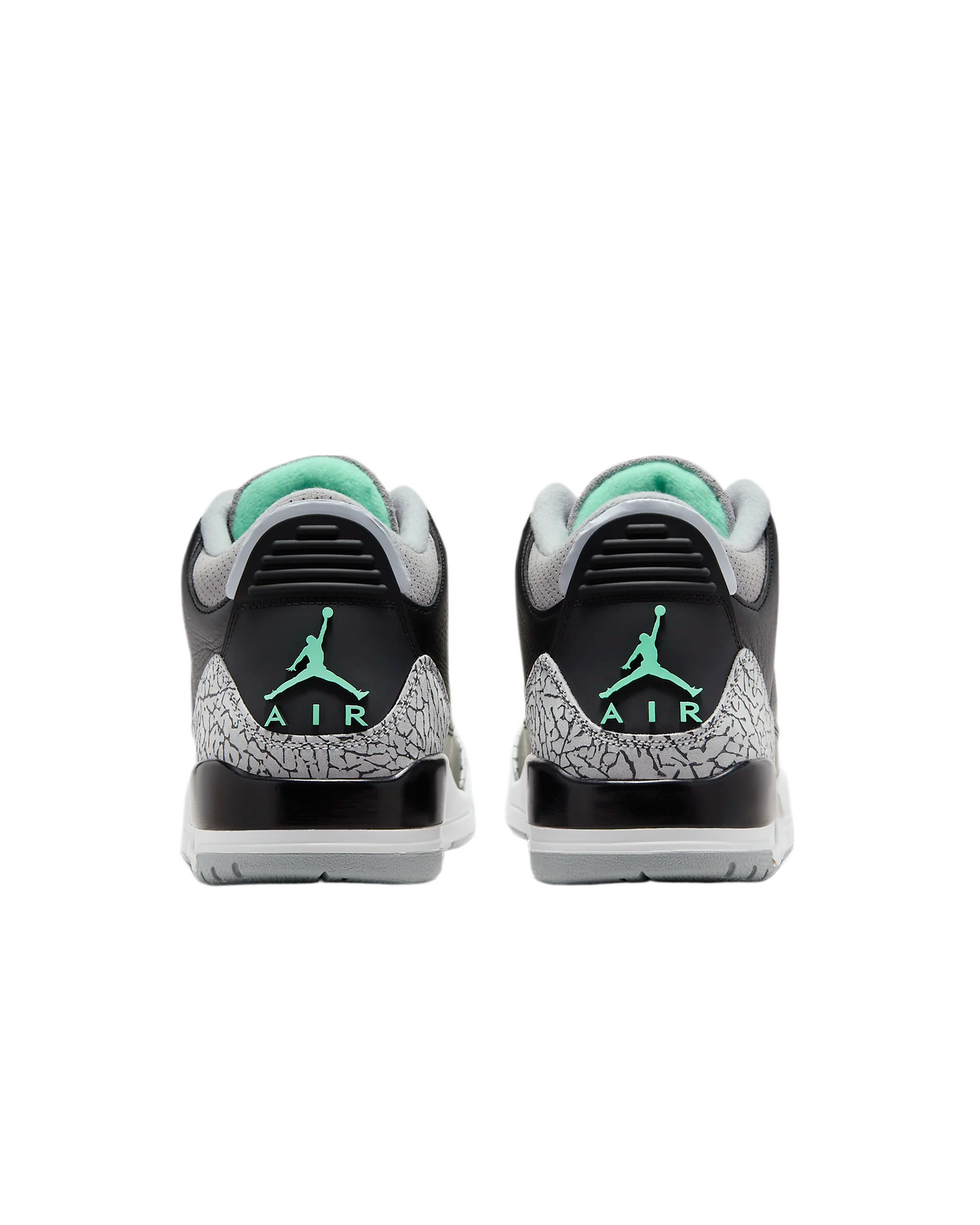 Air Jordan Men 3 Retro Black / Green Glow-Wolf Grey CT8532-031