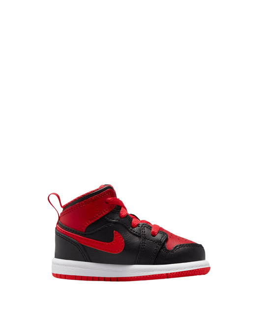 Jordan 1 Mid Toddler Sneaker Black / Fire Red-White DQ8425-060