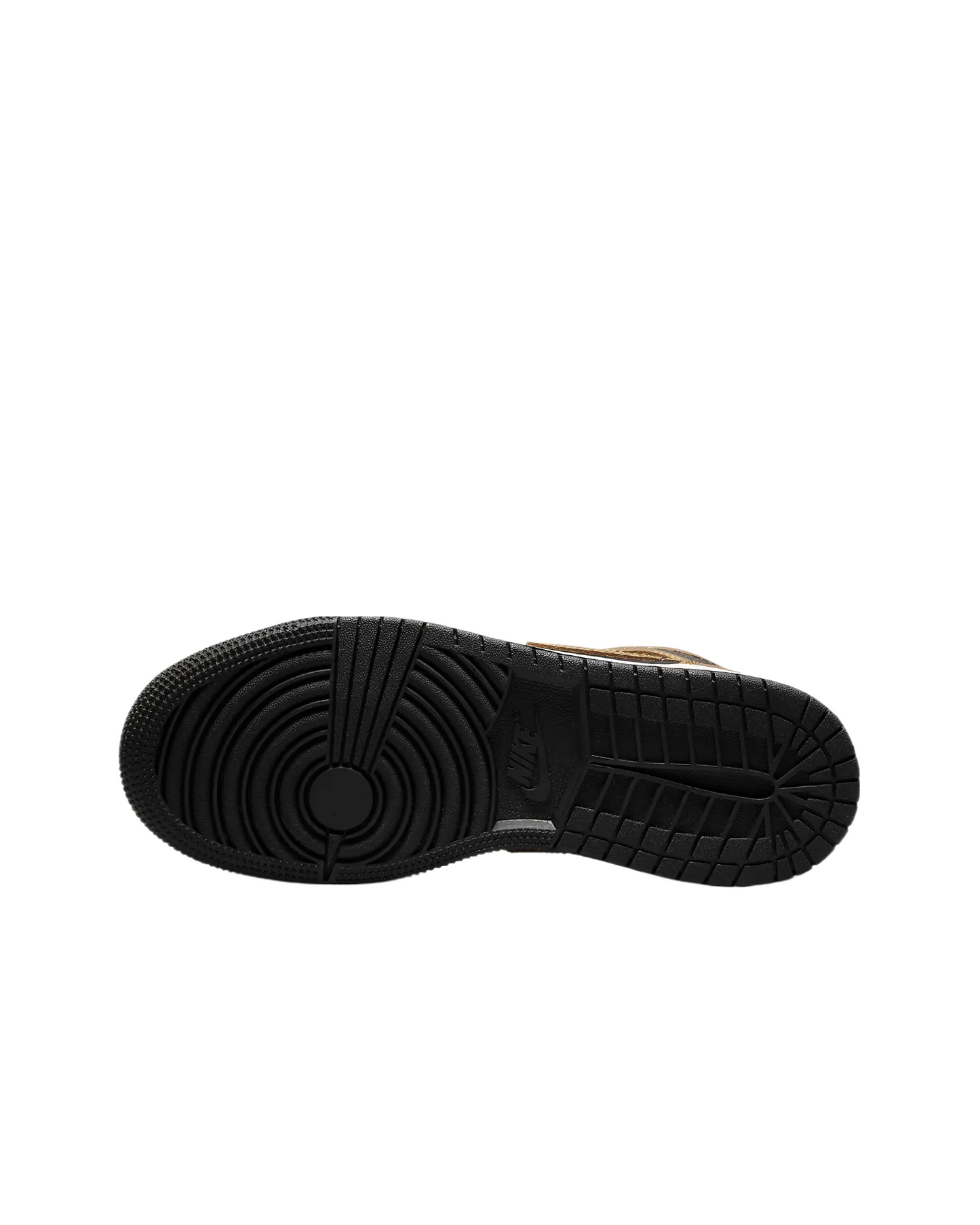 Air Jordan 1 Grade School Mid SE Sneaker Black / Metallic Gold-White DR6967-071