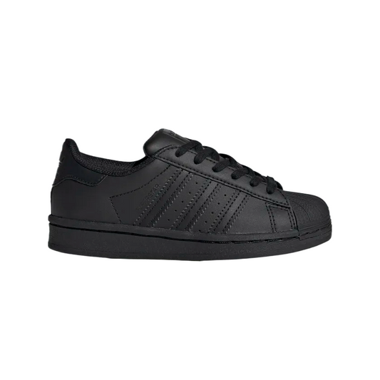 adidas Preschool Superstar C Sneaker Black / Black / Black FU7715 / BA8381