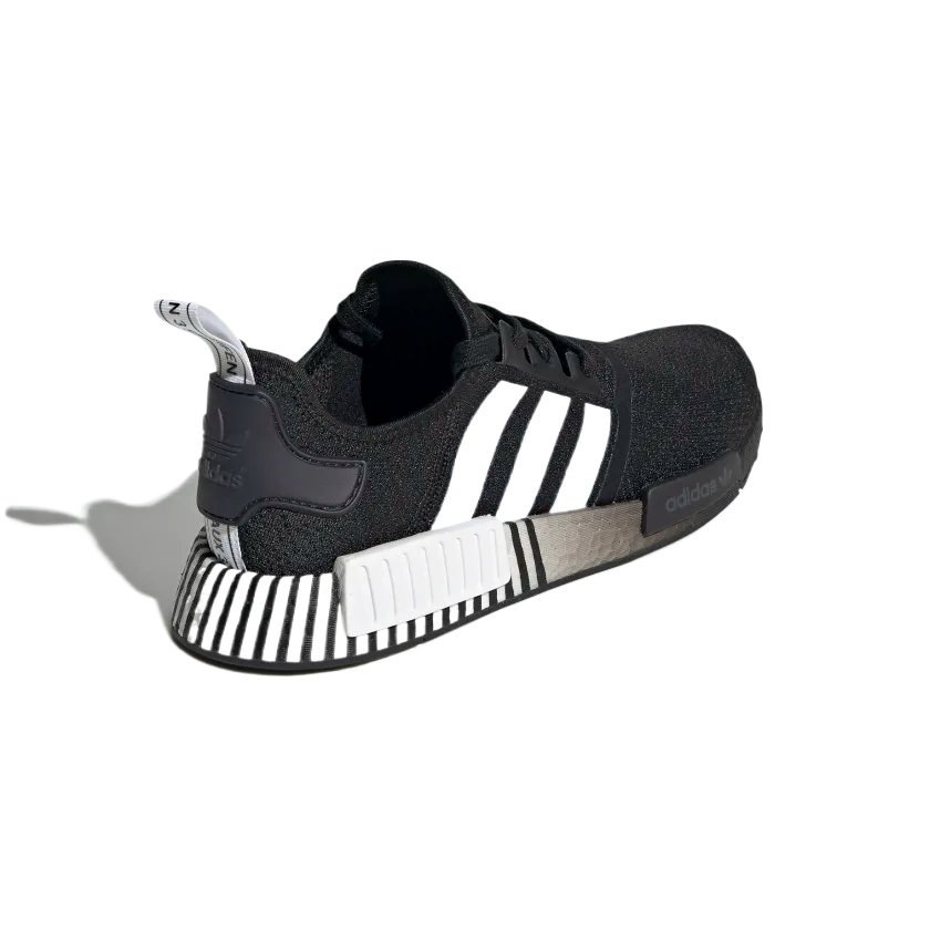 adidas Men NMD_R1 OG Sneaker Glitch Black / White FV3649