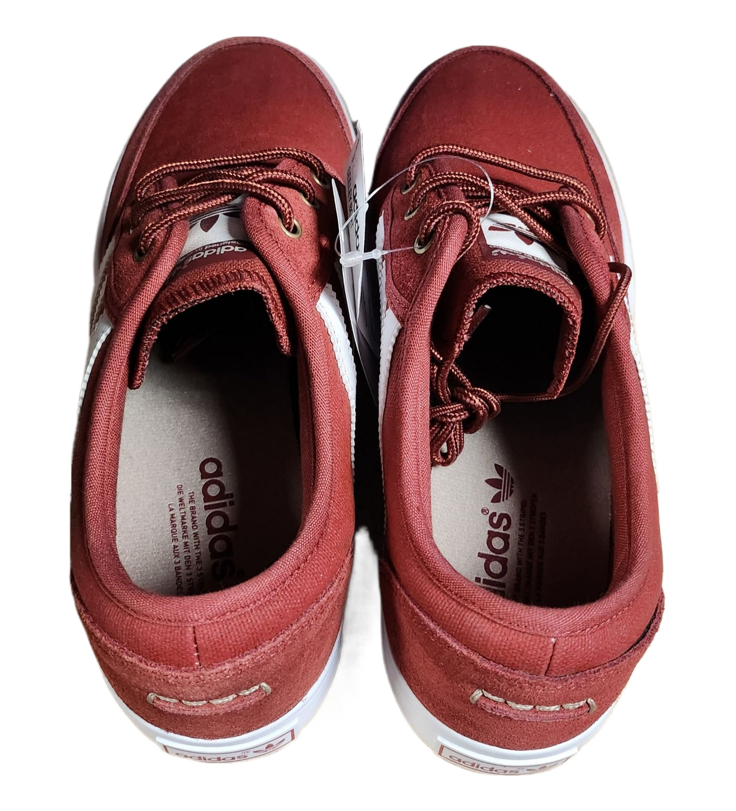 adidas Men Seeley Boat Skateboarding Shoe Red/White/Cargo Khaki G98079 Deadstock DEFECT