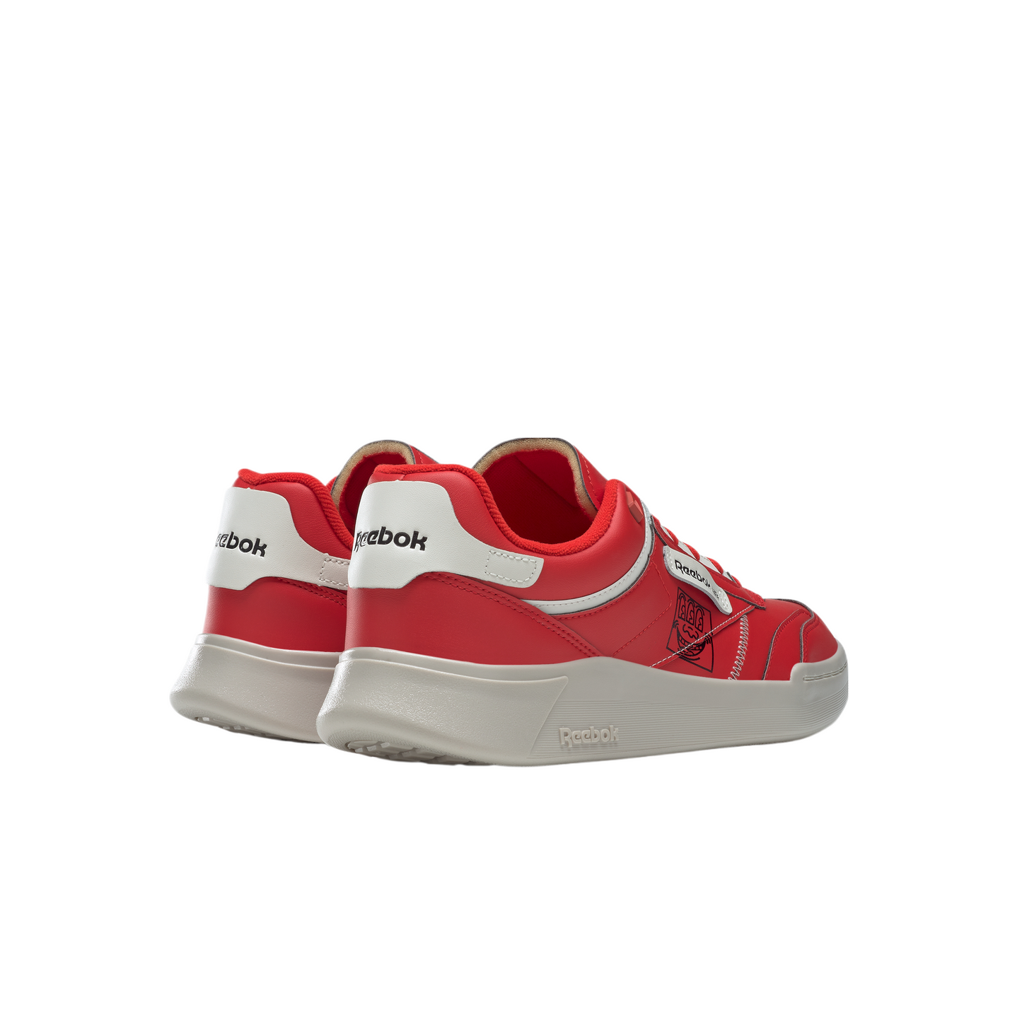 Reebok Adult Unisex Keith Faring Club C Legacy Tennis Shoe Instinct Red / Chalk GZ1459
