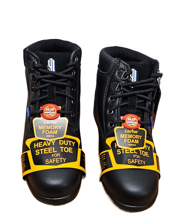 CACTUS Women Boot Steel Toe Black Oil & Slip Resistant LS60S-BLK