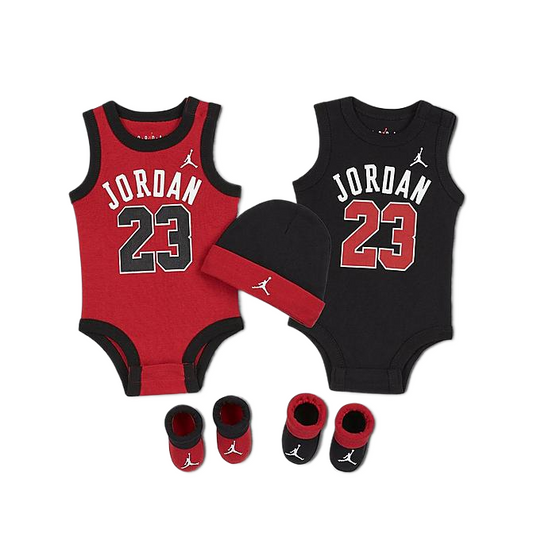 Jordan Jersey Newborn 0-6 Months 5-Piece Set Black / Red-White NJ0340-R78