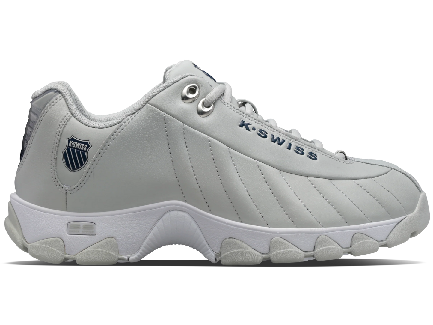 K-Swiss Men's ST329 Medium Low Top Shoe Gray Violet/Navy/White/Gel 06408-029-M