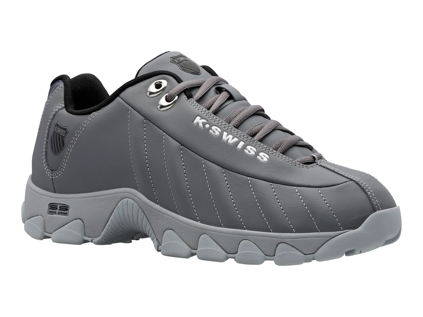 K-Swiss Men ST329 Medium Low Sneaker Steel Gray/High Rise/Black/Gel 06408-035-M