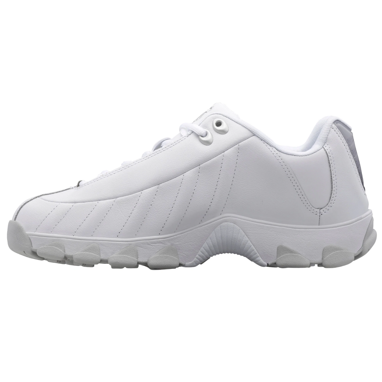 K-Swiss Men's ST329 Medium Low Top Shoe White / Black / Silver / Gel 06408-110-M