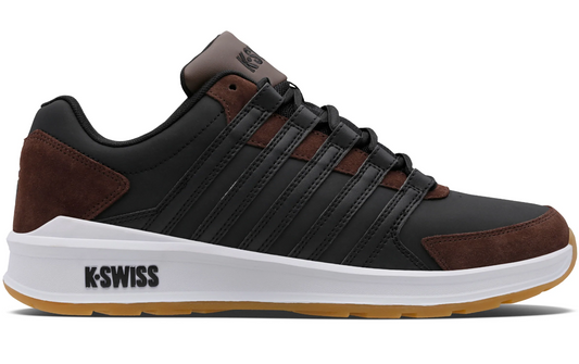 K-Swiss Men's Low Vista Trainer Shoes Black/Demitasse/Gum 07000-008-M