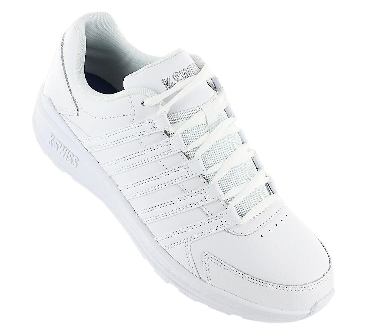 K-Swiss Men's Vista Trainer Medium Low Top Shoe White / White 07000-101-M