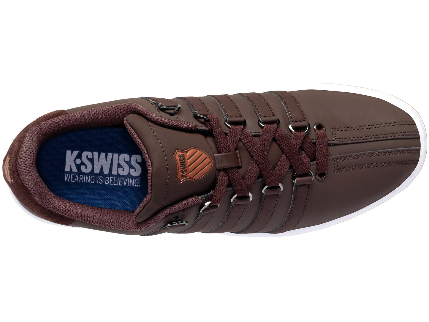 K-Swiss Men's Classic VN Medium Low Top Shoes Demitasse / Gum / Nubuck