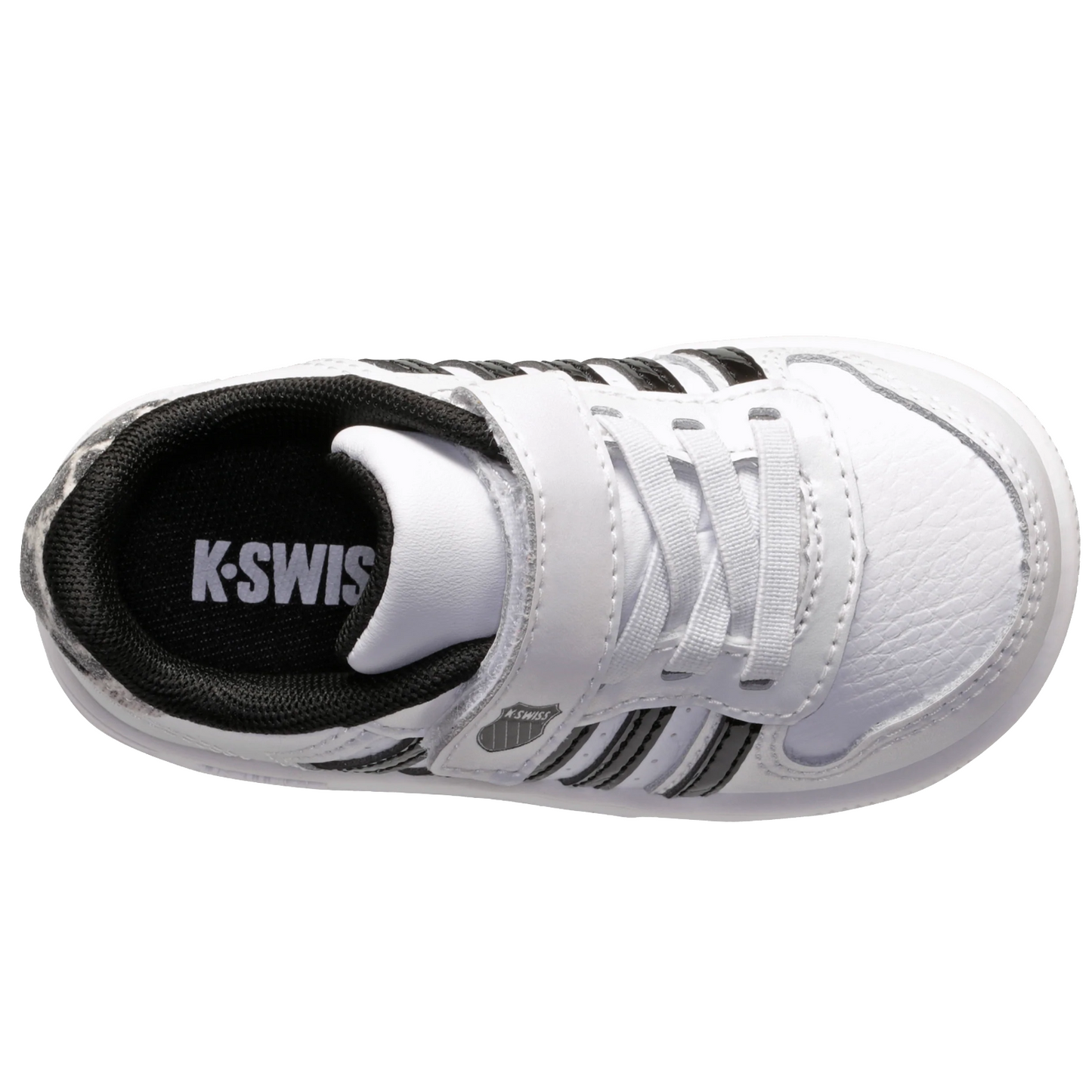 K-Swiss Toddler Court Palisades Strap Medium Low Top Shoes White / Metallic Leopard 27006-137-M