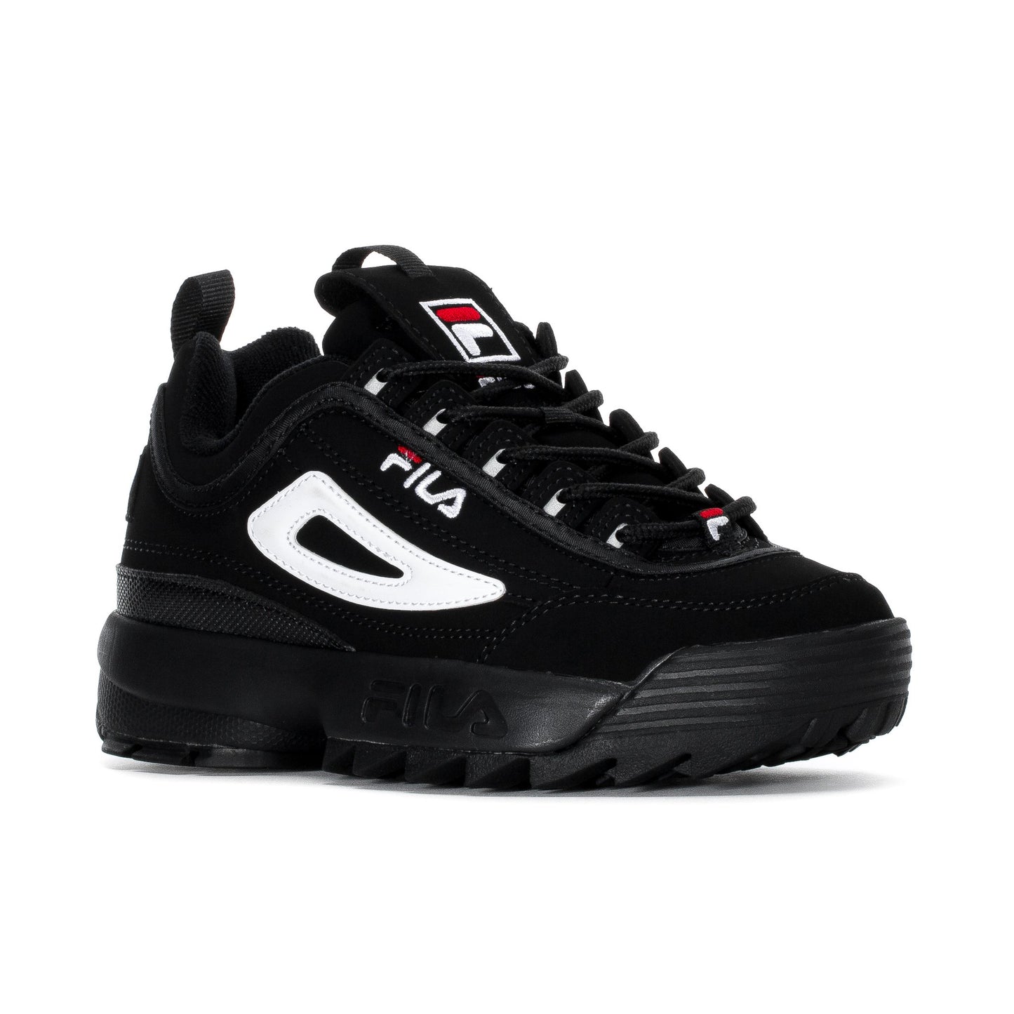 Fila Disruptor II Grade School Shoes Black/White/Red FW04544-014