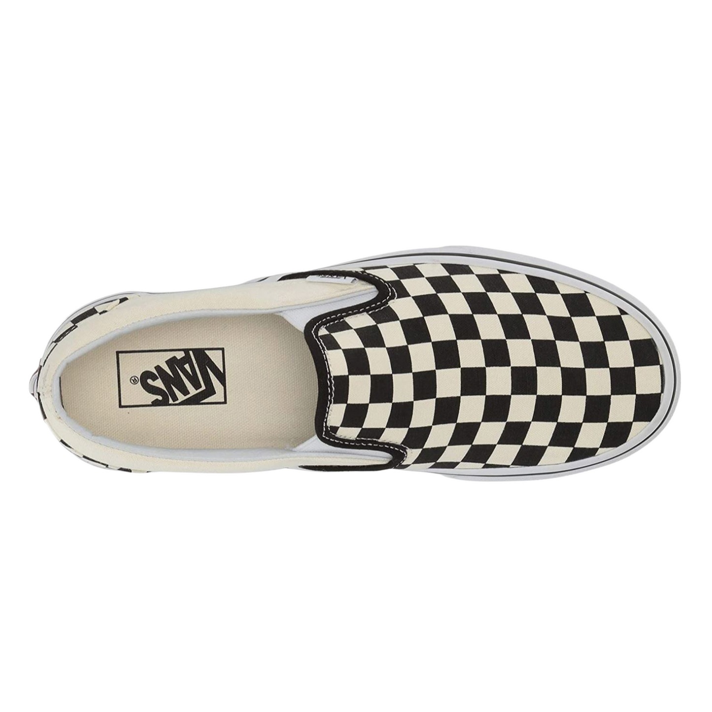 Vans Adult Unisex Checkerboard Slip-On Skate Shoes Black/Off White VN000EYEBWW