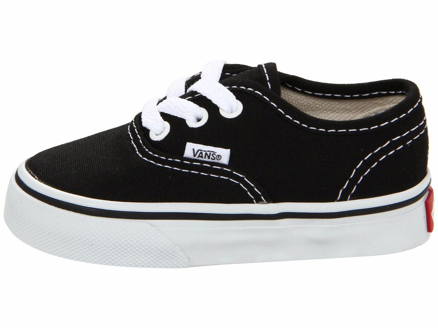 Vans Toddler Authentic Skate Shoe Black / White VN000ED9BLK