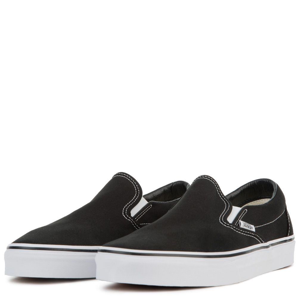 Vans Adult Unisex Classic Skate Shoes Slip-On Black/White