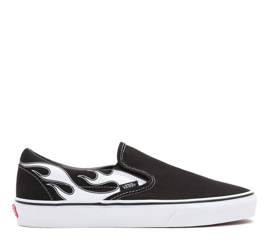 Vans Adult Unisex Classic Slip-On Sneaker (Flame) Black/White VN0A33TBK681