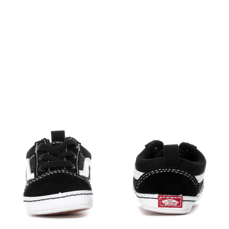 VANS Crib Old Skool Baby Infant Shoes Black/True White